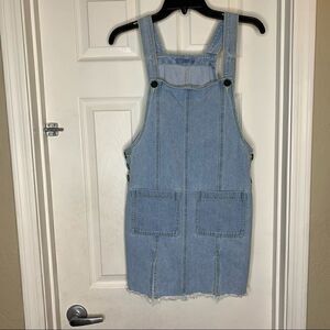 Cool Brand Denim Overalls Jumper Raw Hem